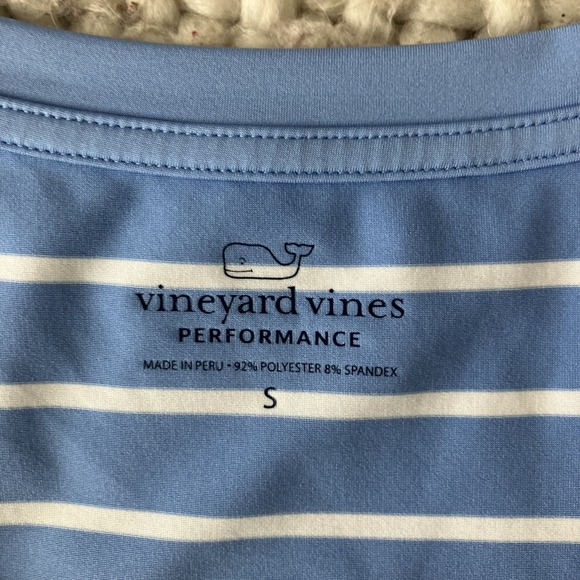 Vineyard Vines Performance Dress Womens Small Blue Athleisure Nautical Striped - Picture 10 of 10